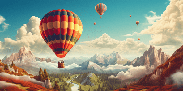 Image of the retrospective template Hot Air Balloon on the Neatroverse community